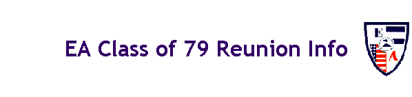 EA Class of 79 Reunion Info